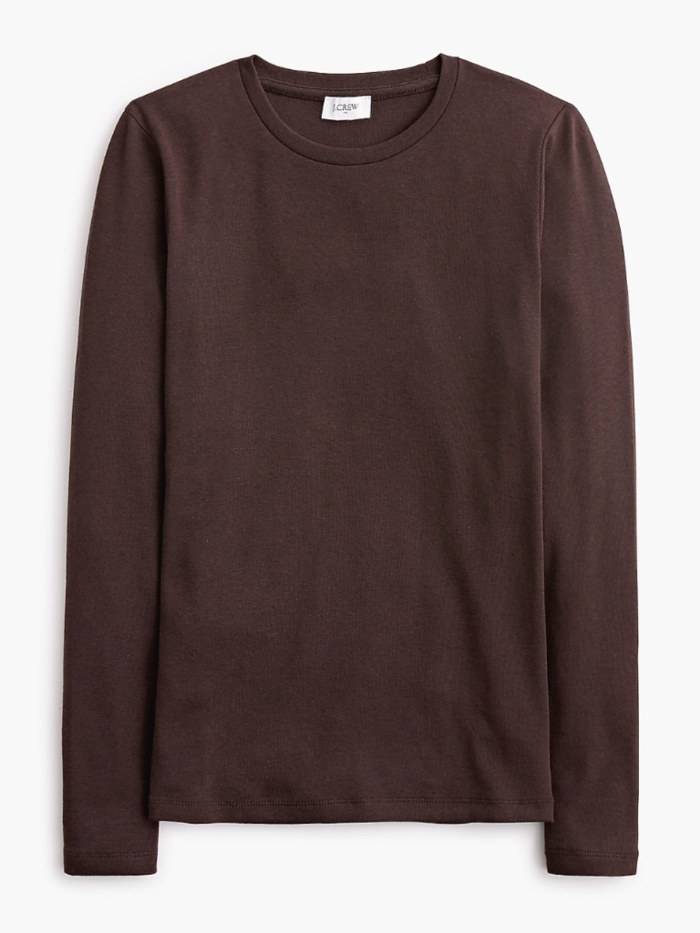 NWT J.Crew Factory Long-sleeve Everyday Tee Cocoa Berry